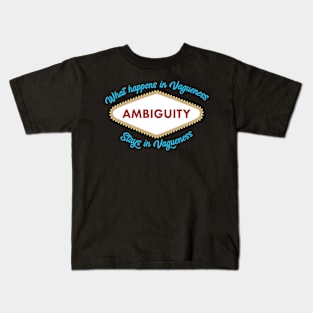 Funny Ambiguity Vegas Kids T-Shirt